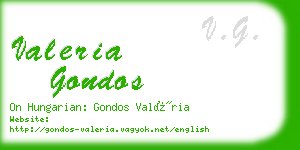 valeria gondos business card